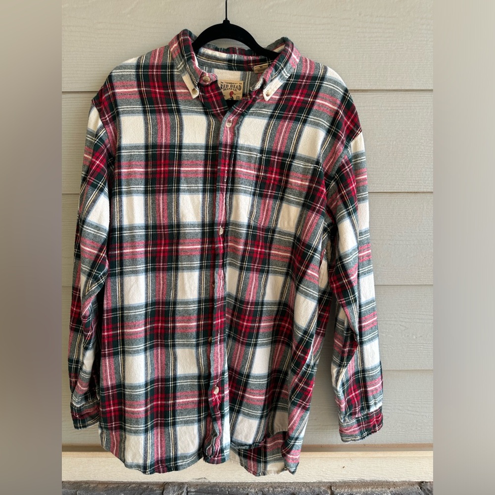Red Head Plaid Flannel Shirt